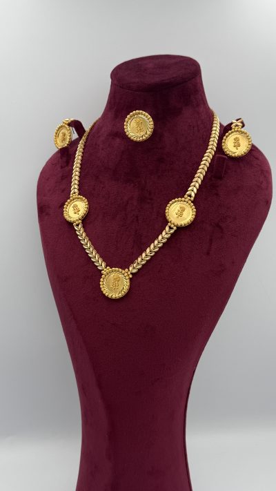 21K Gold Flower Set — 21K gold, Royal Jewelry