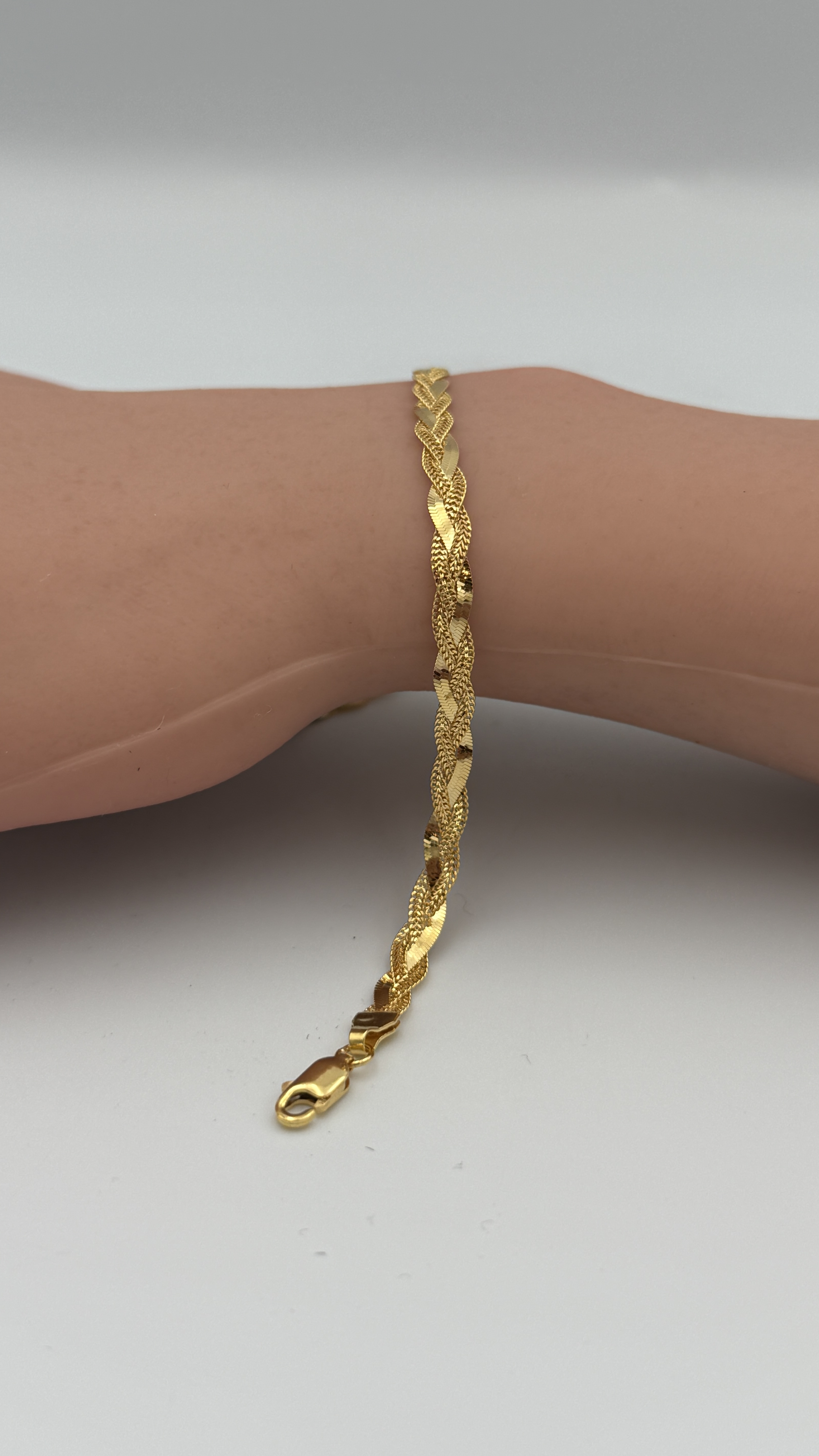 21K Gold Braided Bracelet