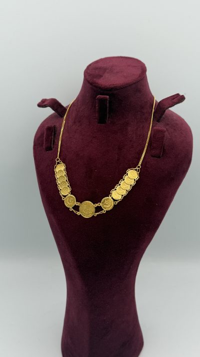 21K Gold Coin Necklace — 21K gold, Royal Jewelry