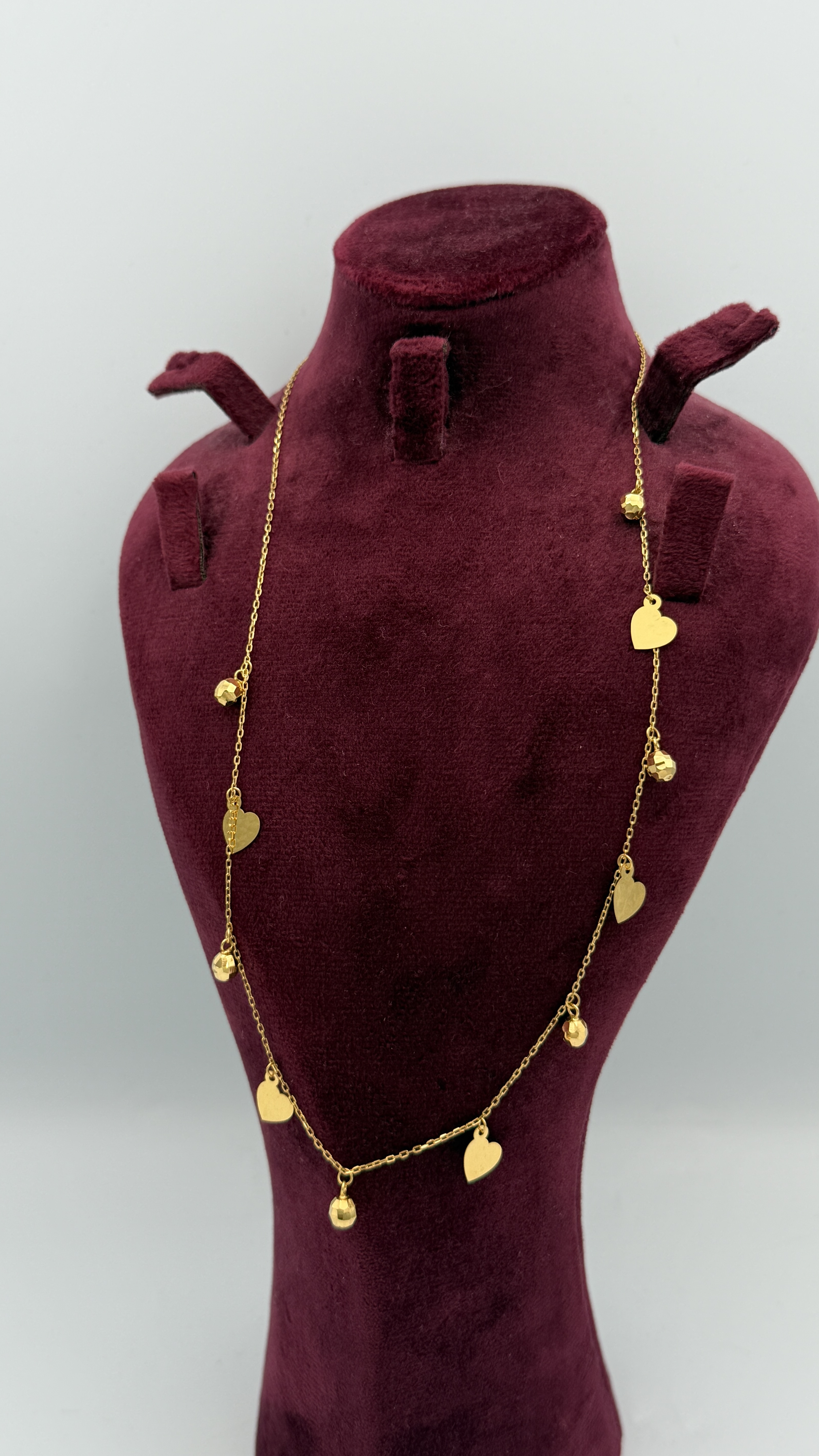 21K Gold Heart Necklace