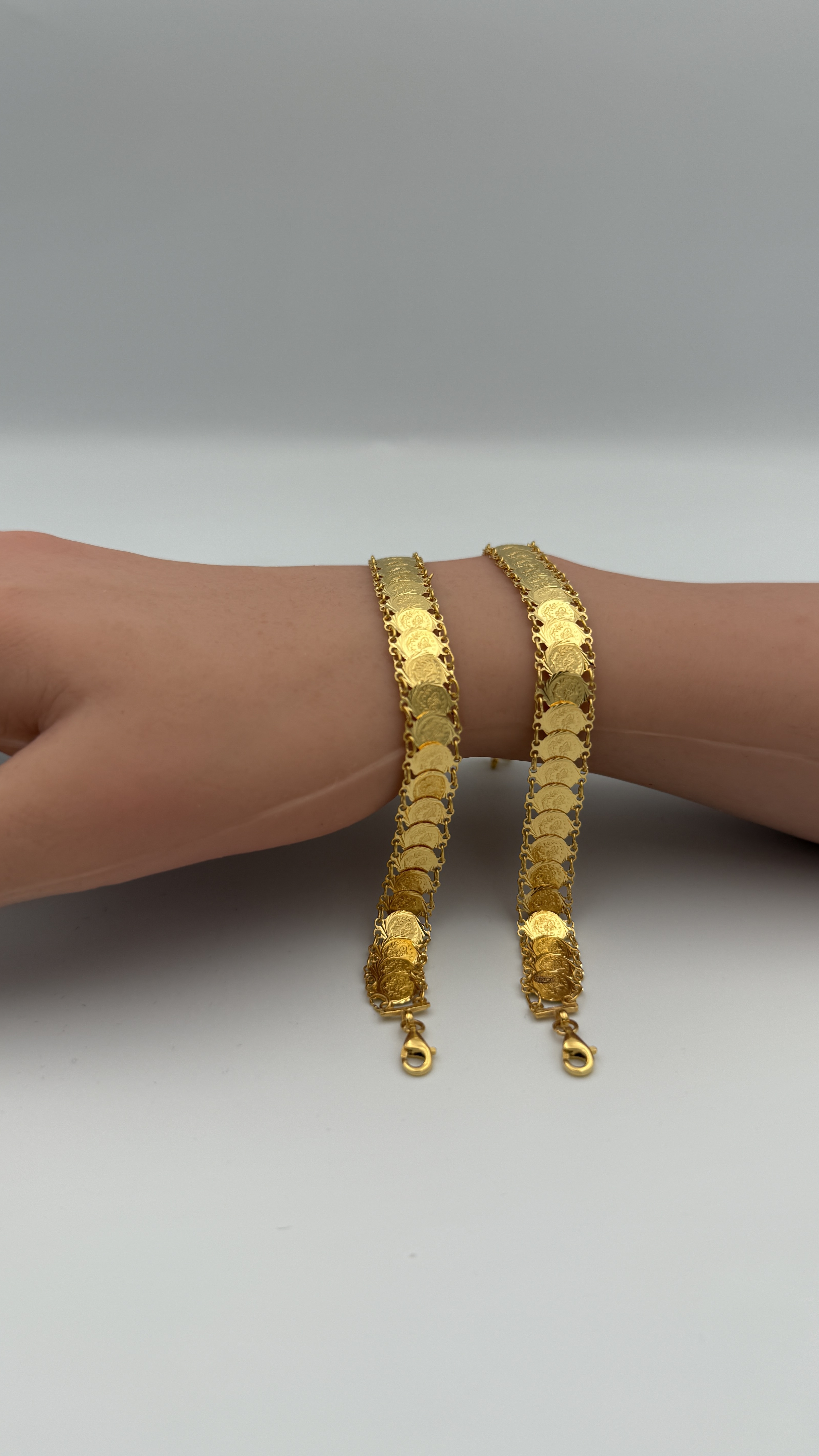 21K Gold Coin Bracelet