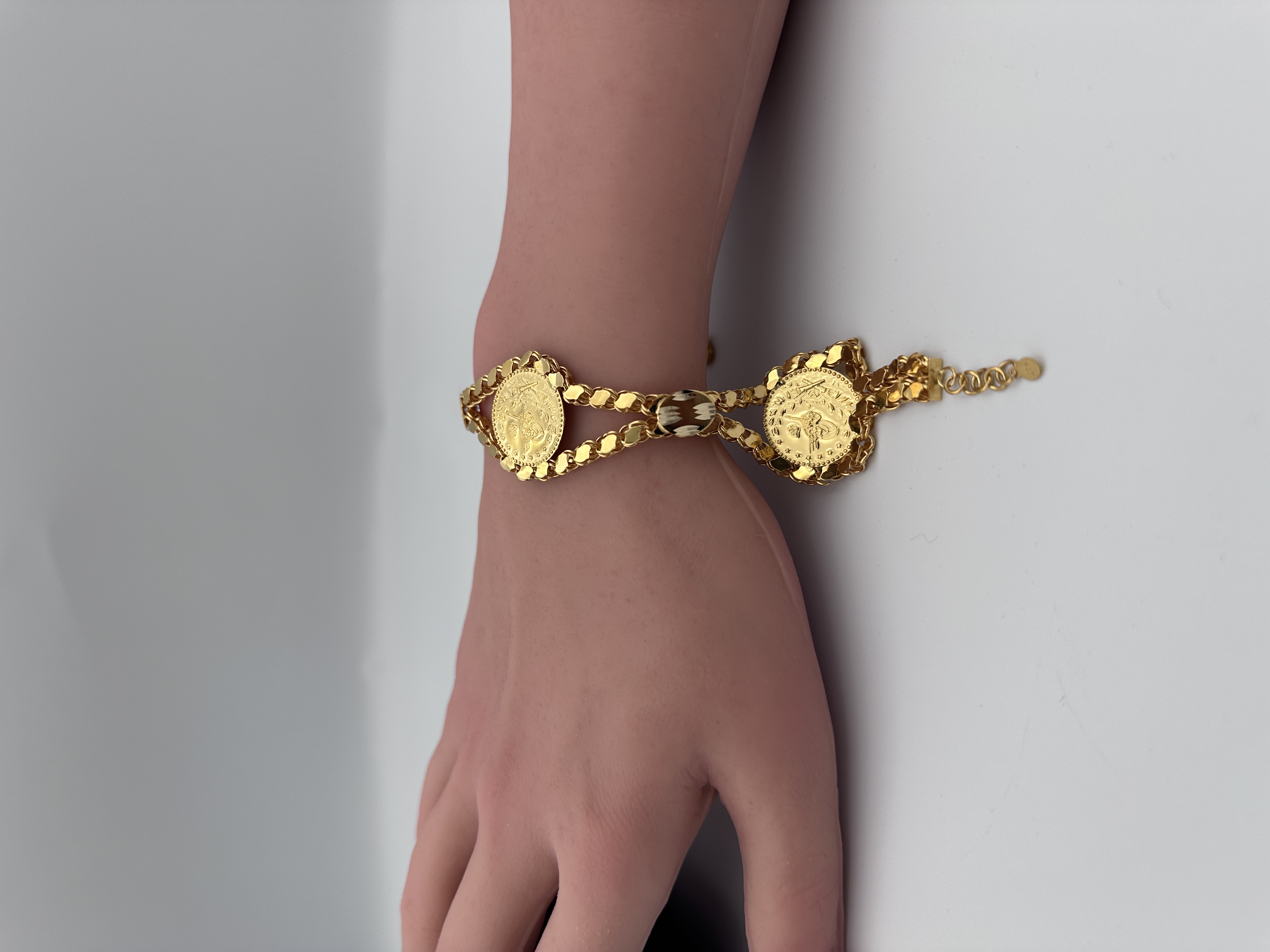 21K Gold Coin Bracelet