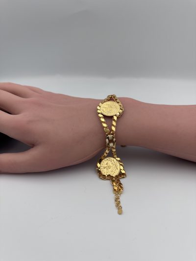 21K Gold Coin Bracelet — 21K gold, Royal Jewelry