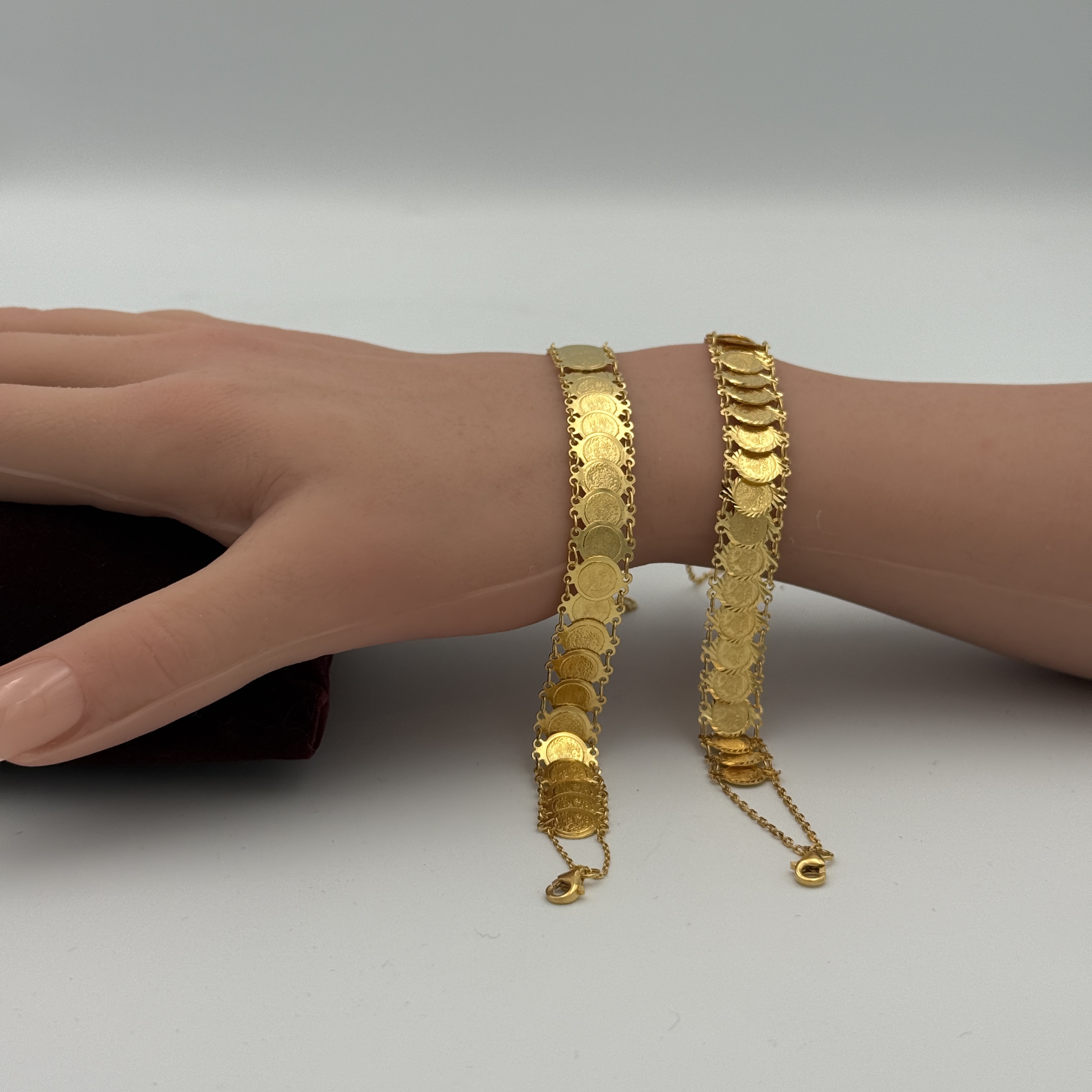 21K Gold Coin Bracelet