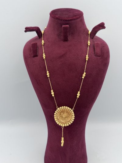 21K Gold Lira Necklace — 21K gold, Royal Jewelry