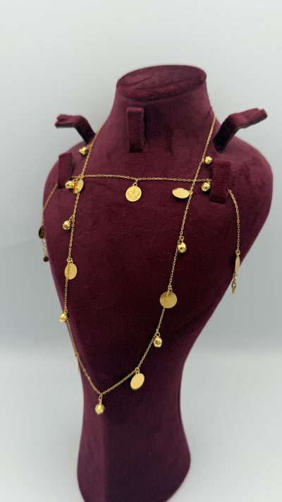 21K Gold Coin Necklace — 21K gold, Royal Jewelry