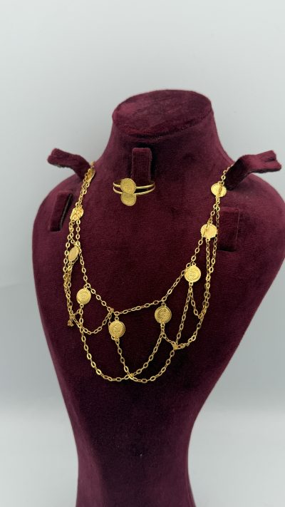 21K Gold Coin Necklace — 21K gold, Royal Jewelry