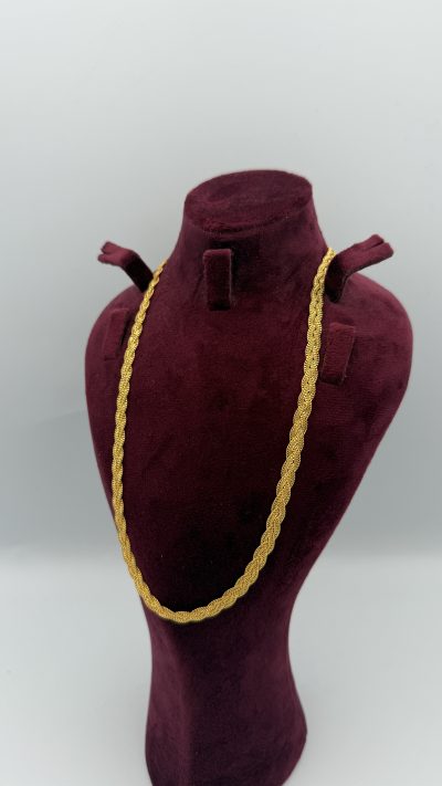 21K Gold Rope Necklace — 21K gold, Royal Jewelry