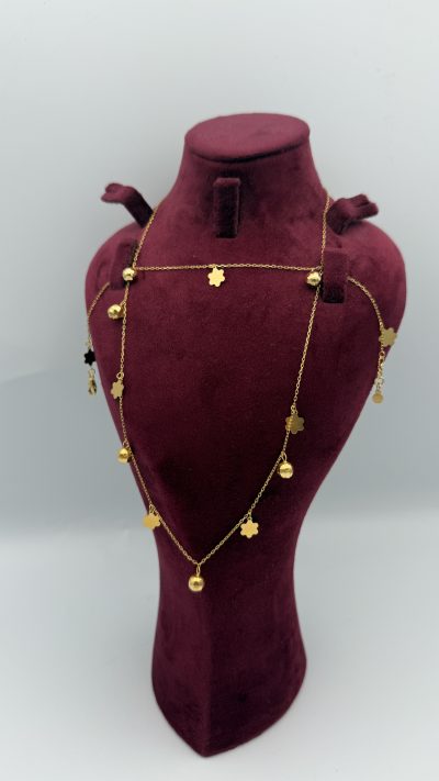 21K Gold Star Necklace — 21K gold, Royal Jewelry