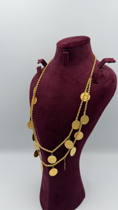 21K Gold Coin Necklace — 21K gold, Royal Jewelry