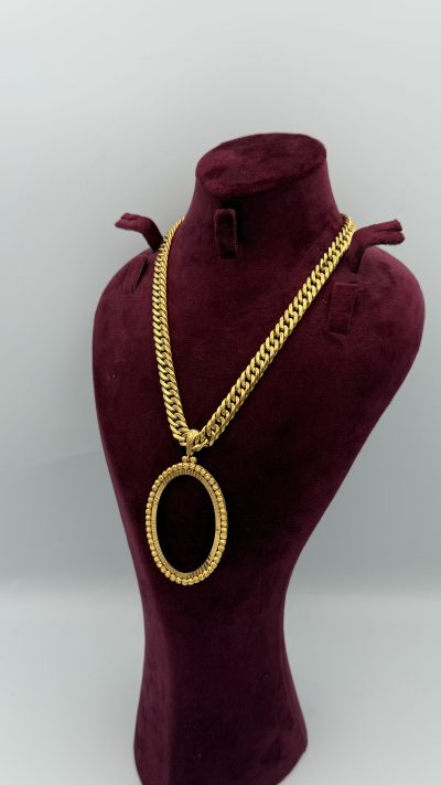 21K Gold Frame Necklace — 21K gold, Royal Jewelry