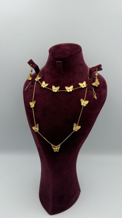 21K Gold Butterfly Set — 21K gold, Royal Jewelry