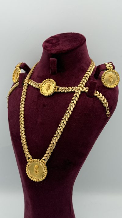 21K Gold Flower Set — 21K gold, Royal Jewelry
