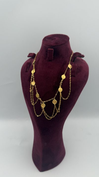 21K Gold Coin Necklace — 21K gold, Royal Jewelry