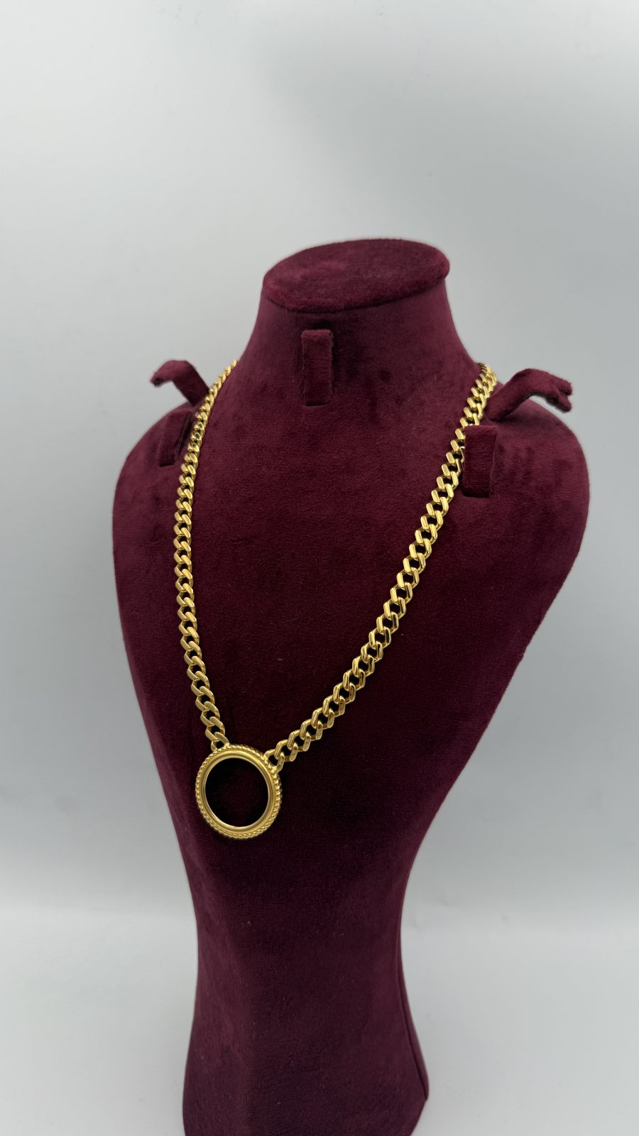 21K Gold Lira Frame Chain
