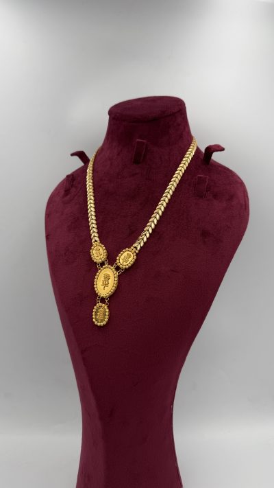21K Gold Flower Necklace — 21K gold, Royal Jewelry