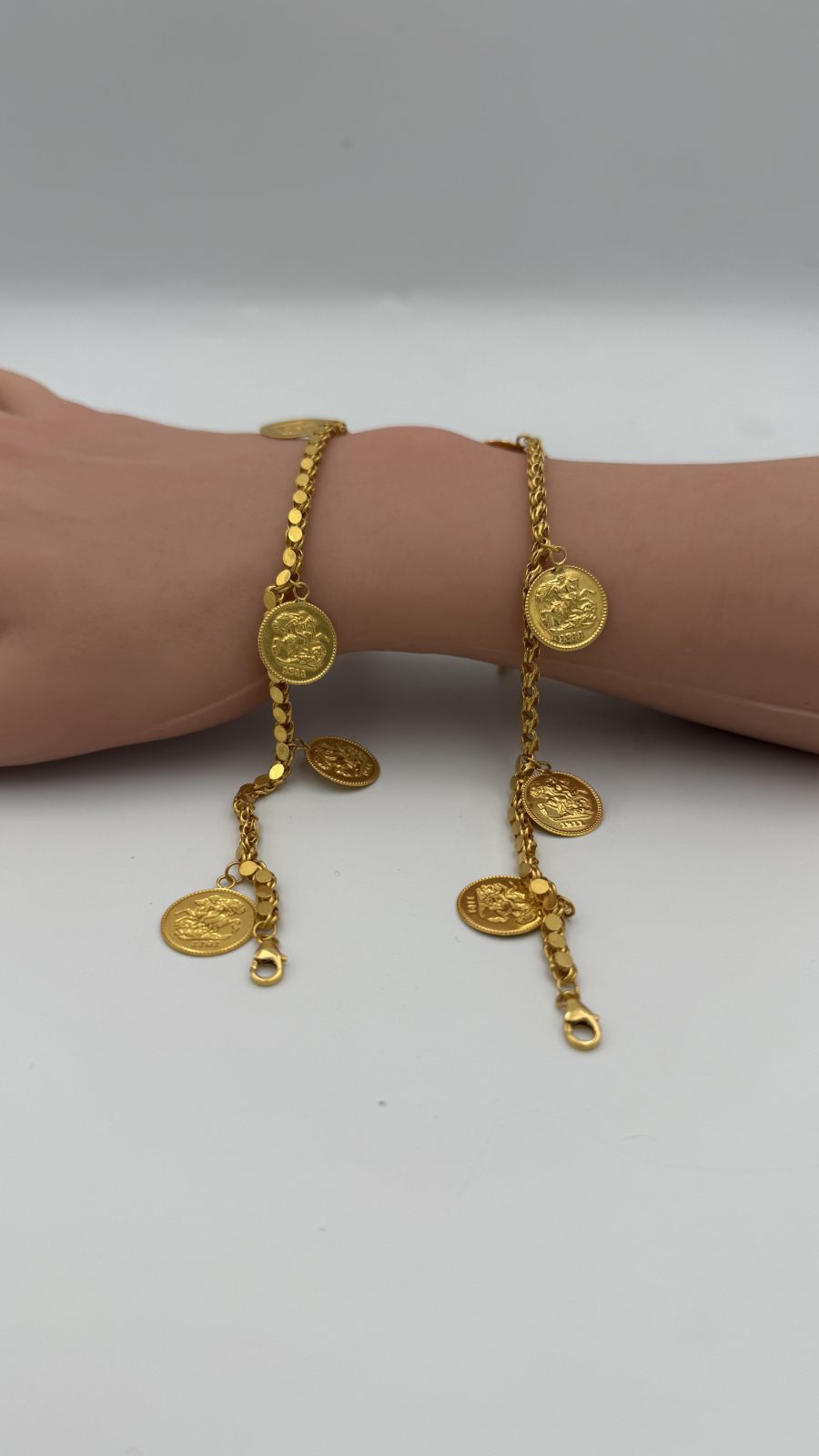21K Gold English Lira Bracelet