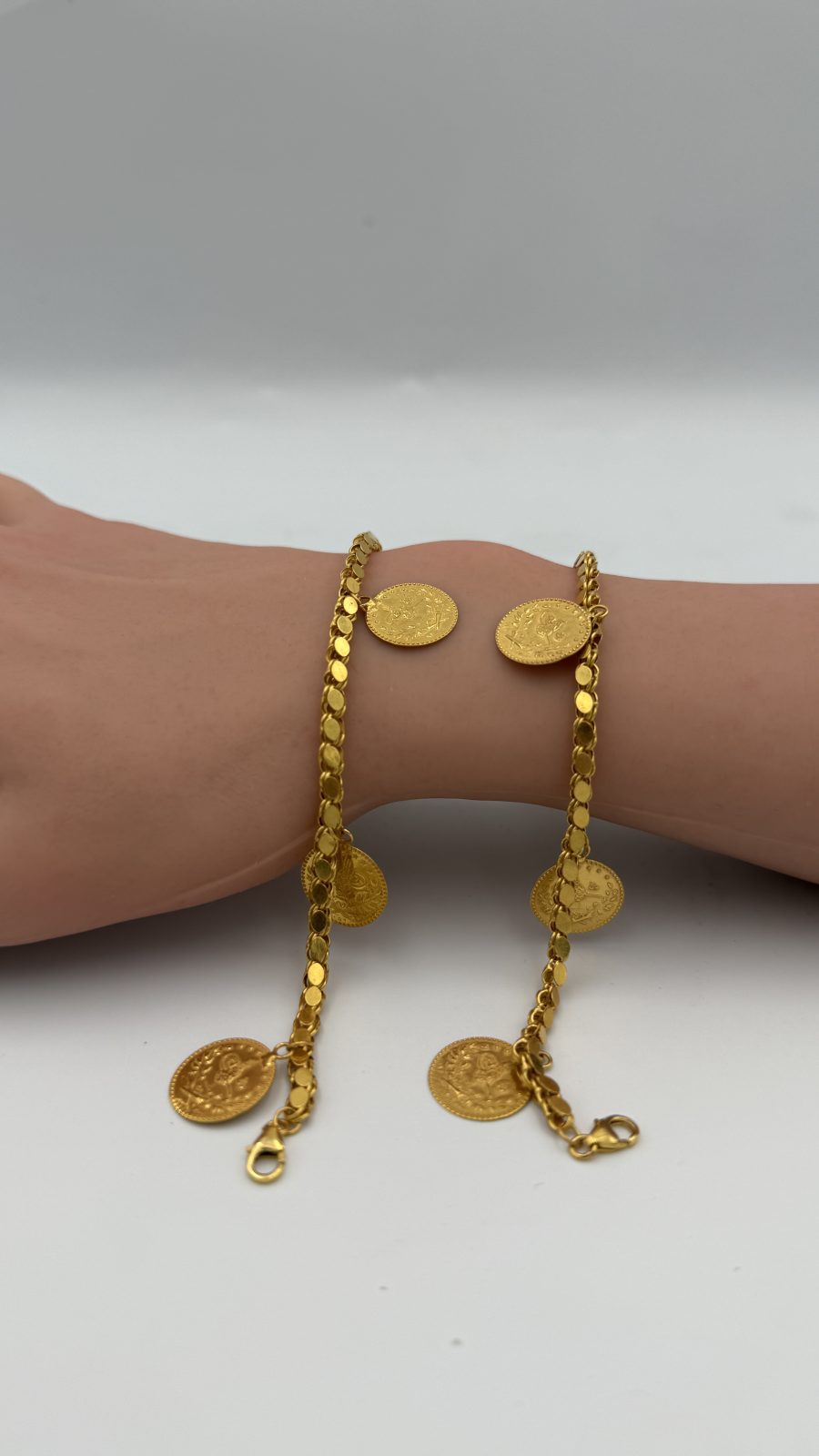21K Gold Turkish Lira Bracelet